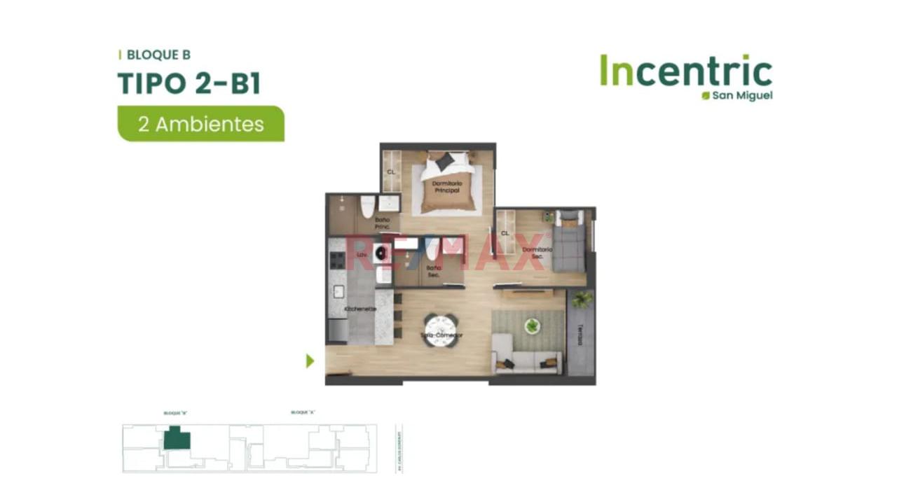Proyecto Incentric San Miguel- Dpto. Dos Dormitorios — foto 4