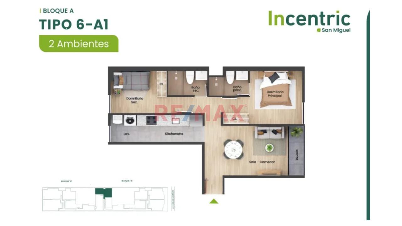Proyecto Incentric San Miguel- Dpto. Dos Dormitorios — foto 8