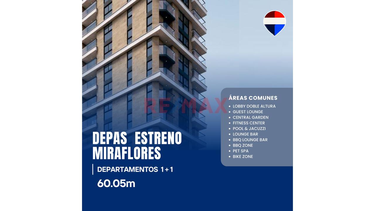Departamentos 1+1 En Miraflores