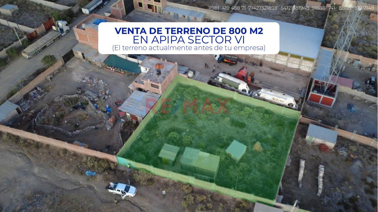 Terreno Urbano De 805 M2 En Apipa Sector Vi