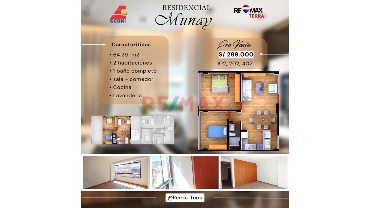 Mini Departamento En Pre Venta Urb Ttio 64.29 M2 Fachada 2Do Piso