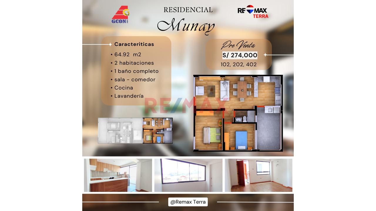 Mini Departamento En Pre Venta Urb Ttio 2Do Piso Interior