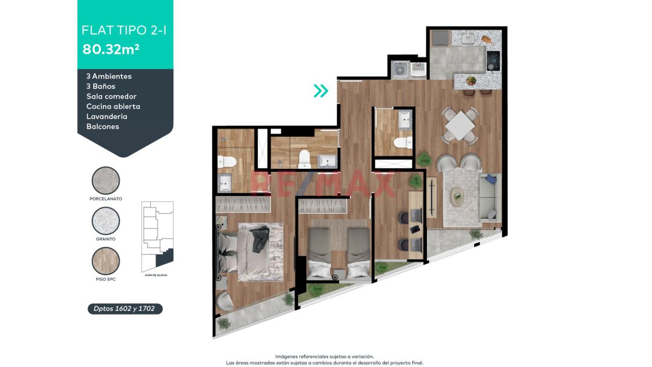 Venta Departamento Flat Magdalena