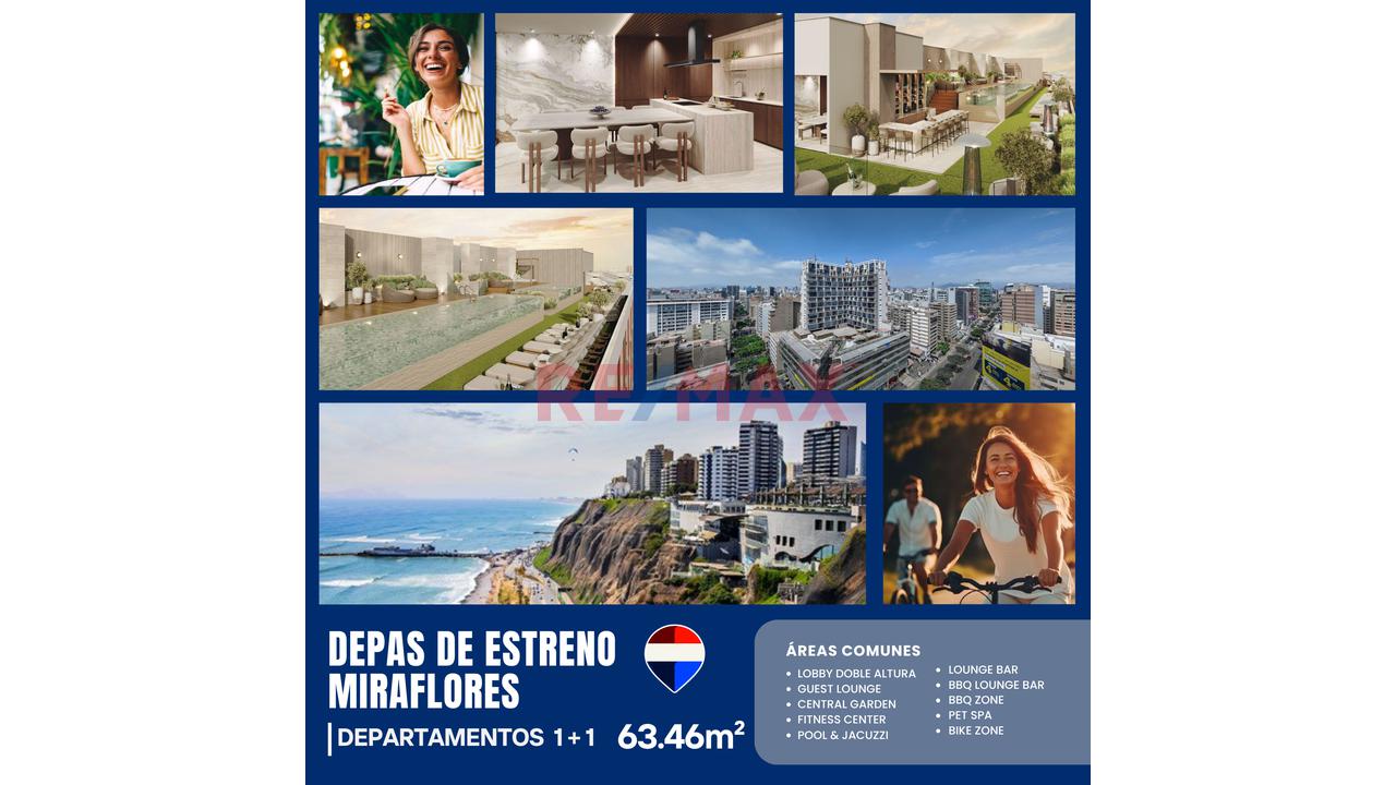 Flats 1+1 Con 2 Baños Completos