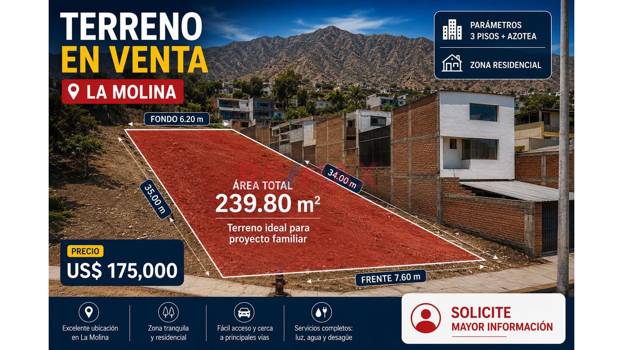 Terreno En Venta – La Molina-Doble Frente - 10