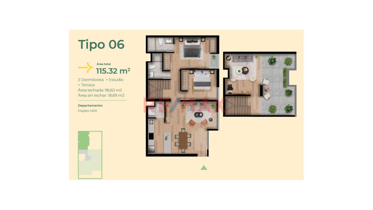 Dúplex De Estreno Con Terraza En San Isidro | 2 Dorm + Estudio | Diciembre 2026 — foto 2