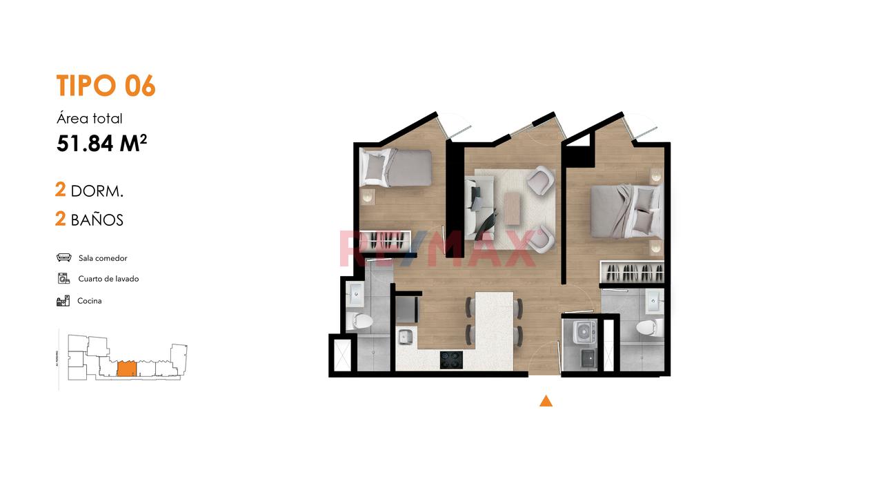 Venta Departamento Flat Magdalena