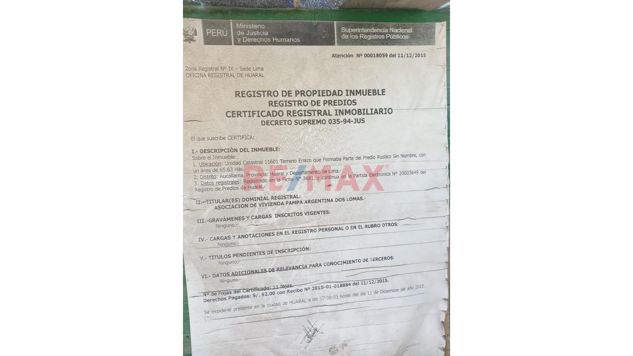 Venta De Terrenos En Aucallama-Huaral - 8