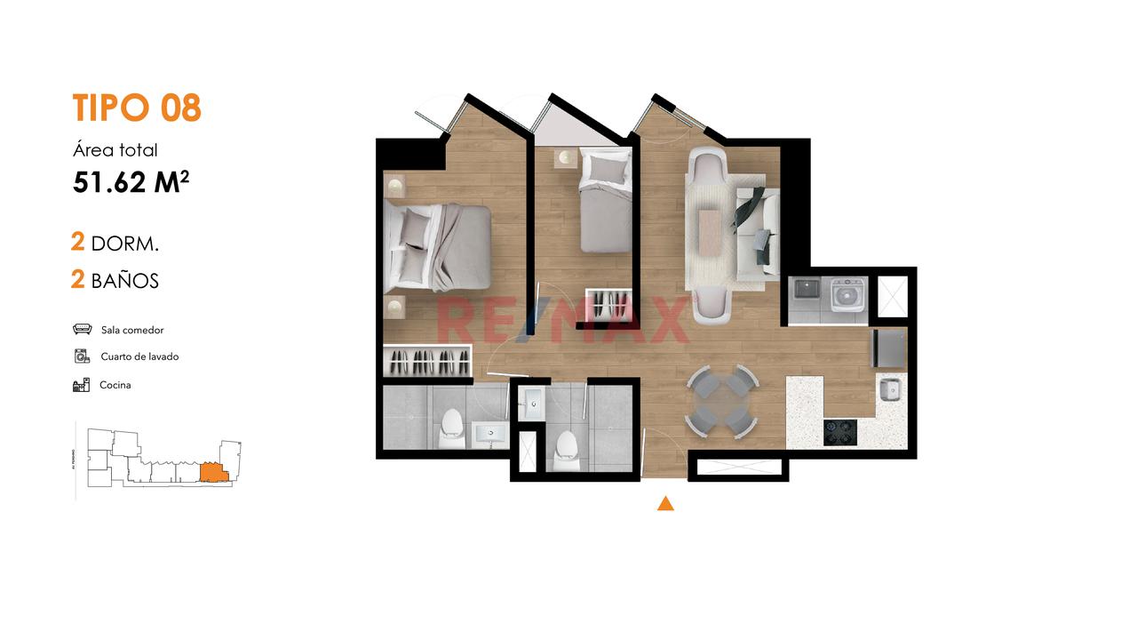 Departamento Flat Magdalena