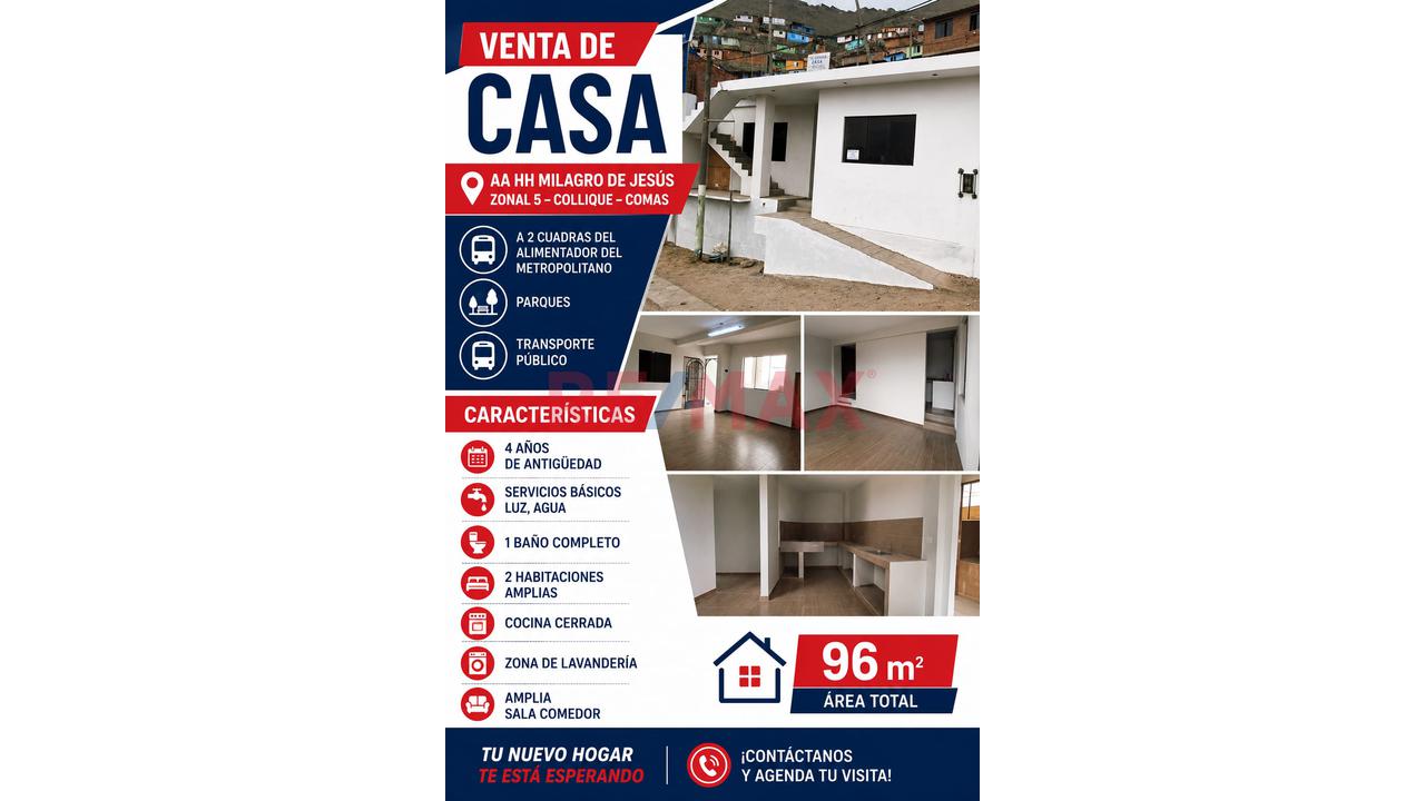 Casa En Venta - Milagro De Jesus Zonal 5 Collique (Comas) — foto 6