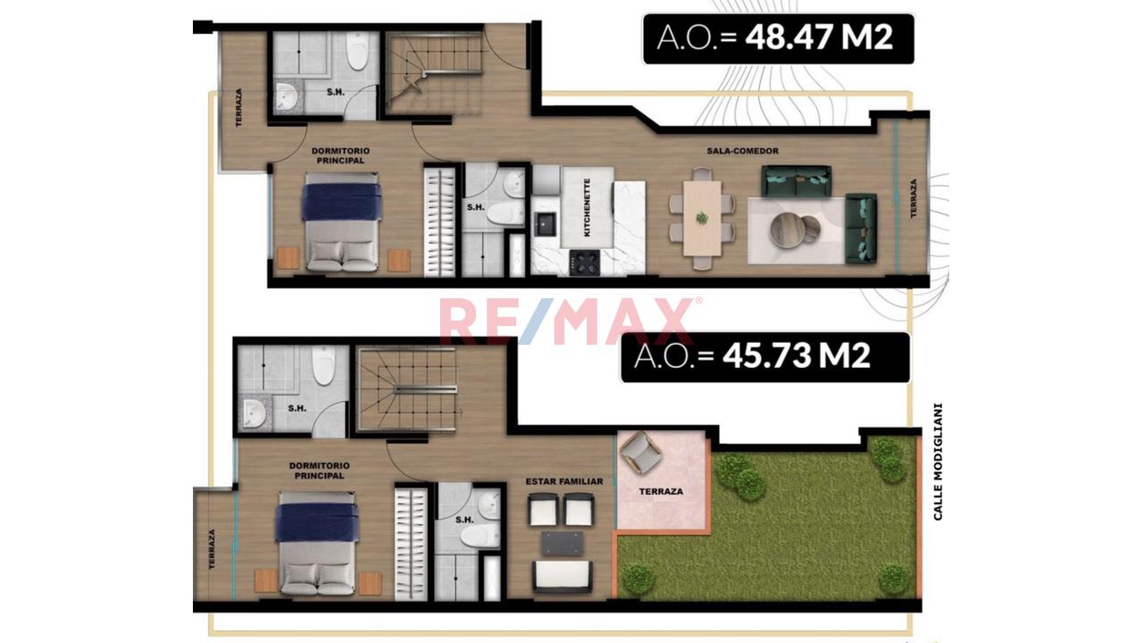 Proyecto De Departamentos  Duplex  De Estreno En  Venta  La Calera - Surquillo - 2
