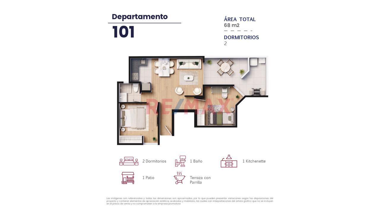 Departamento 1Er Piso En Pueblo Libre | 67.94 M² + Patio Y Terraza — foto 2