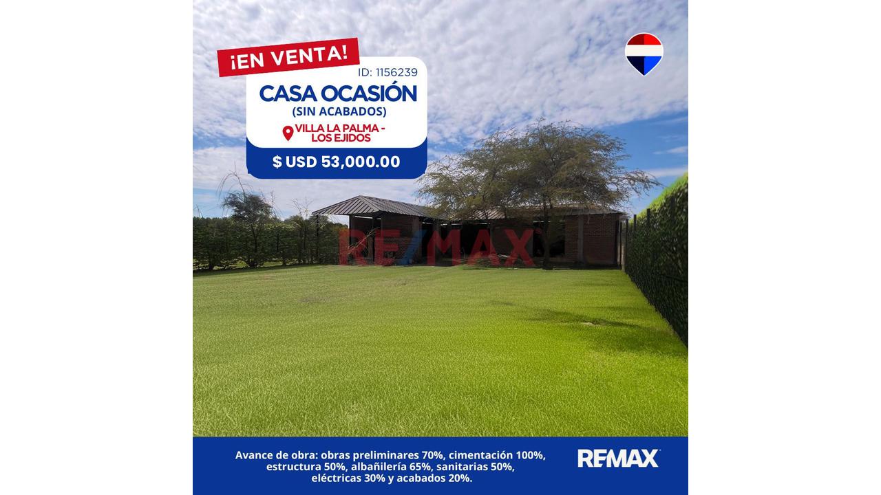 ✔✔🚀Rebajada A $53,000 🏚Vendo Linda Casa Sin Acabados En Villa La Palma✔✔La Puedes Acabar A Tu Gusto 484 M2📌📌 — foto 3