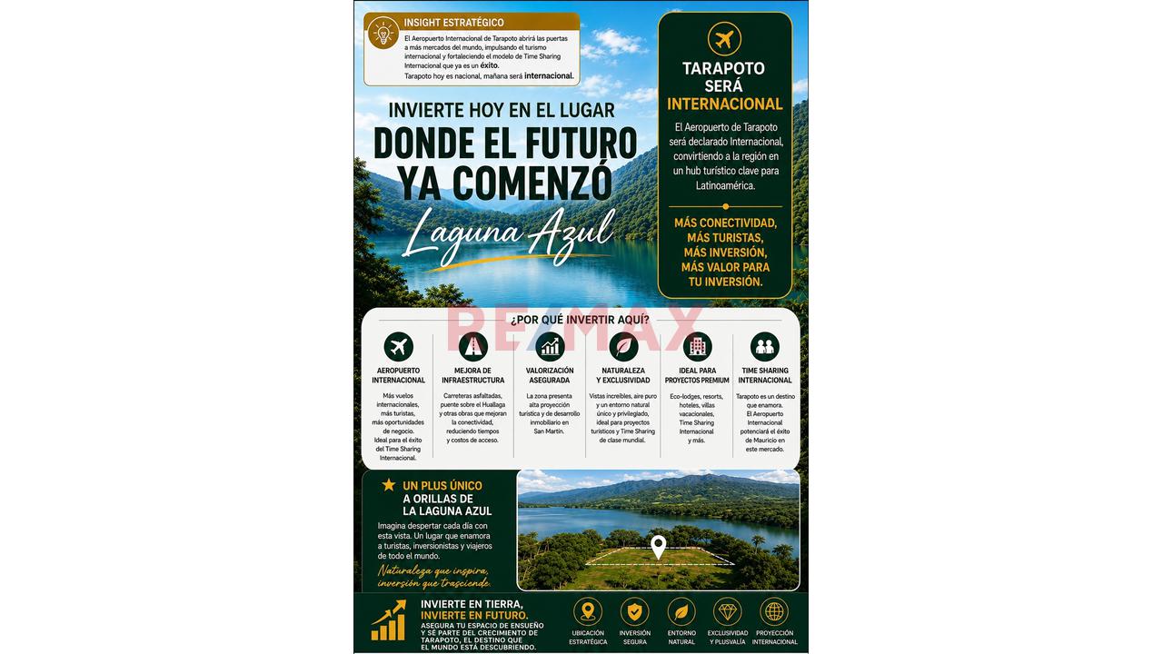 Gran Oportunidad, *🏨 Vendo Terreno5.5 Ha. (55,000Mts) Hotel / Lodge 🌊 135 Mts Frontis Laguna Azul, Tarapoto, Perú* - 2