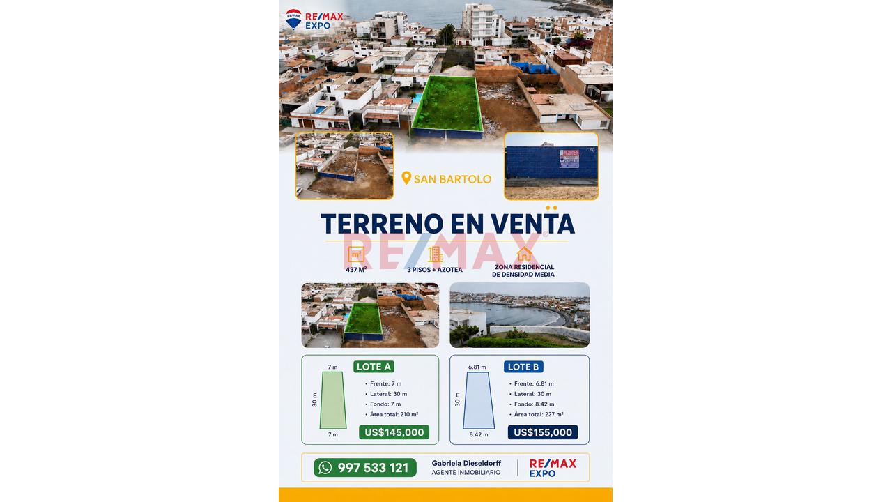 Venta Terreno San Bartolo Excelente Ubicacion - 1