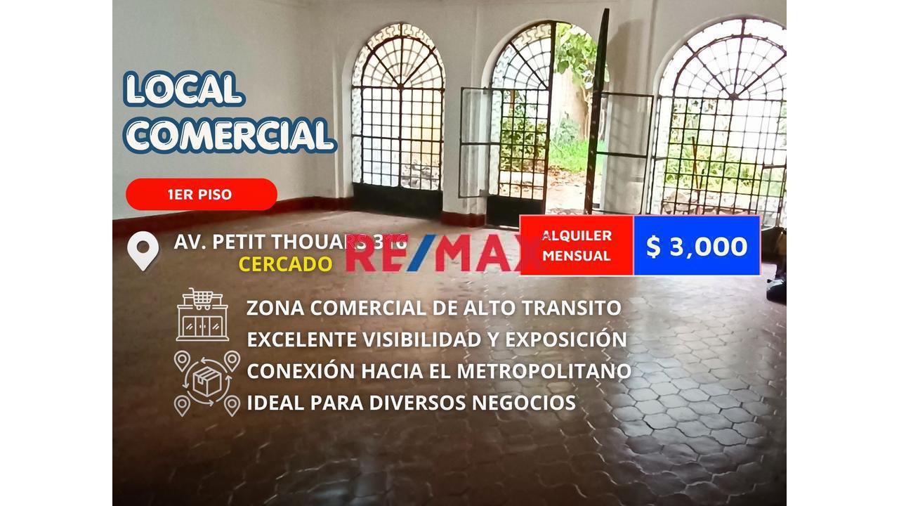 Alquiler De Local Comercial En Av. Petit Thouars Cda 3 - Piso 1
