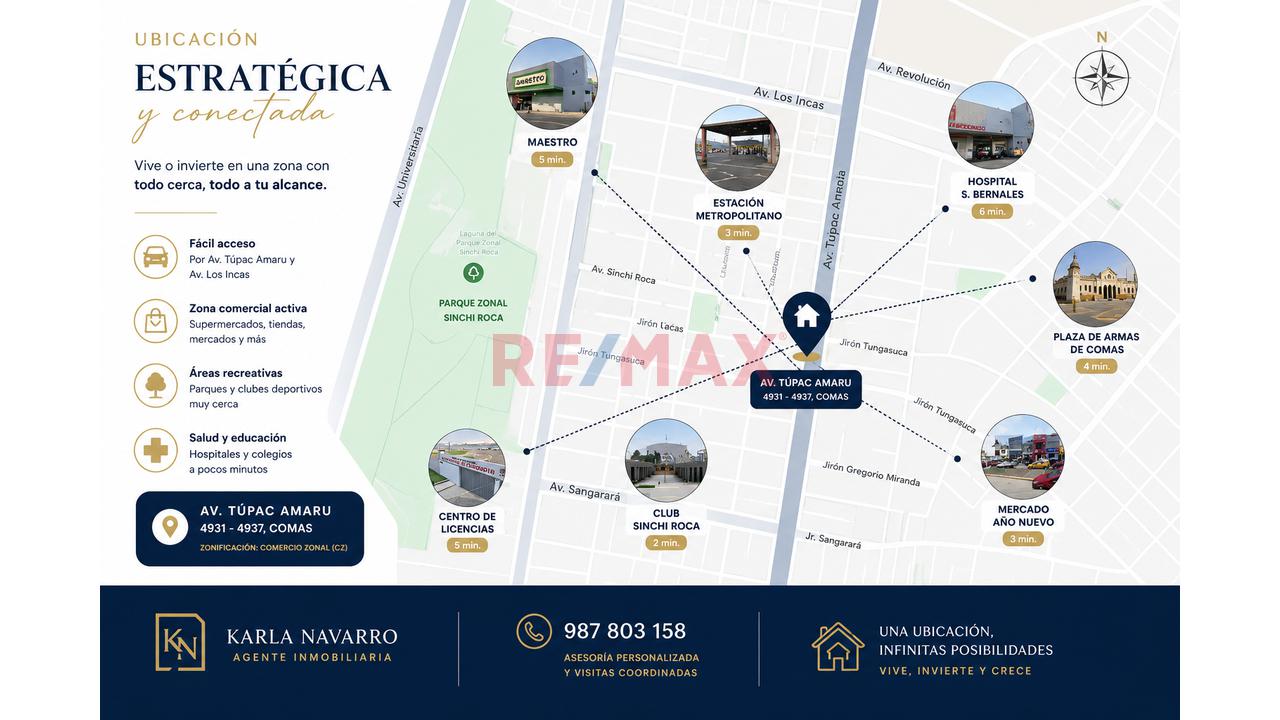 ¡Excelente Oportunidad De Inversión En Comas! Casa + 2 Locales Comerciales Sobre Av. Túpac Amaru — foto 6