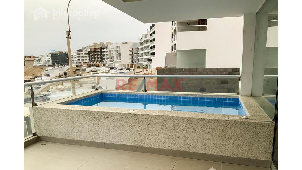Exclusivo Departamento En Primer Piso Elevado Con 2 Terrazas, Piscina Y Vista Al Mar En Punta Hermosa — foto 9