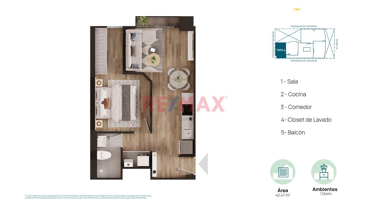 Departamento 1 Dormitorio En Jesús María – Proyecto Ecoamigable (Piso 3) — foto 7