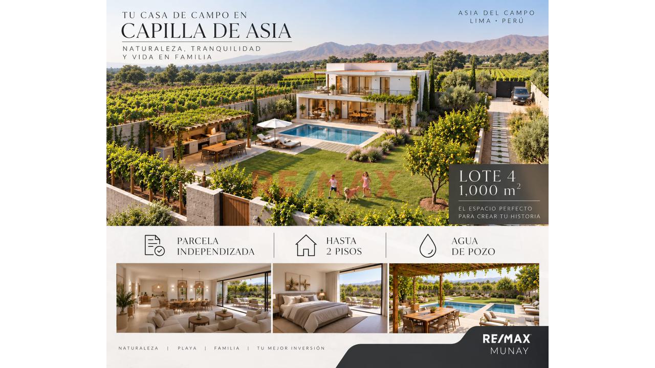 Lote 4 En Venta En Capilla De Asia – 1,000 M² - 2