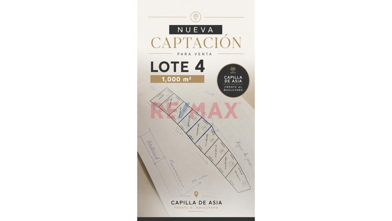 Lote 4 En Venta En Capilla De Asia – 1,000 M² - 4