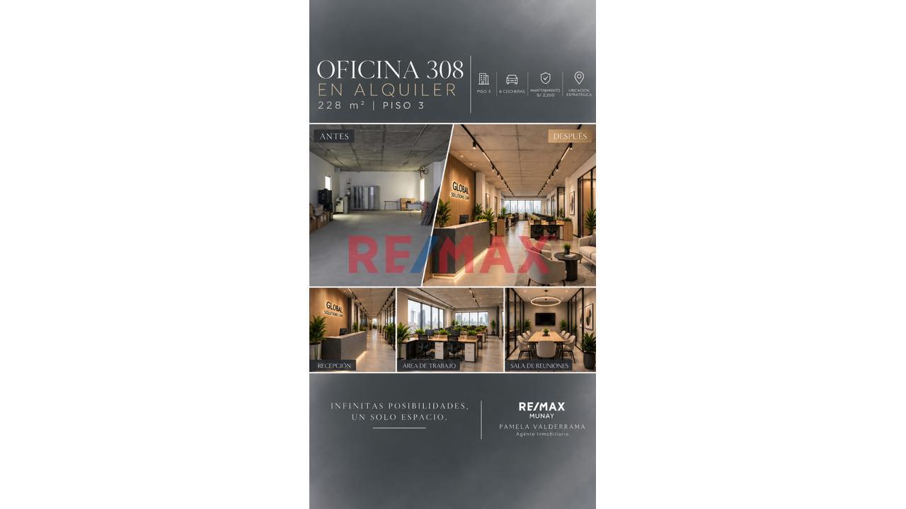 Oficina En Alquiler 228.54 M – Torre Olguín | Surco