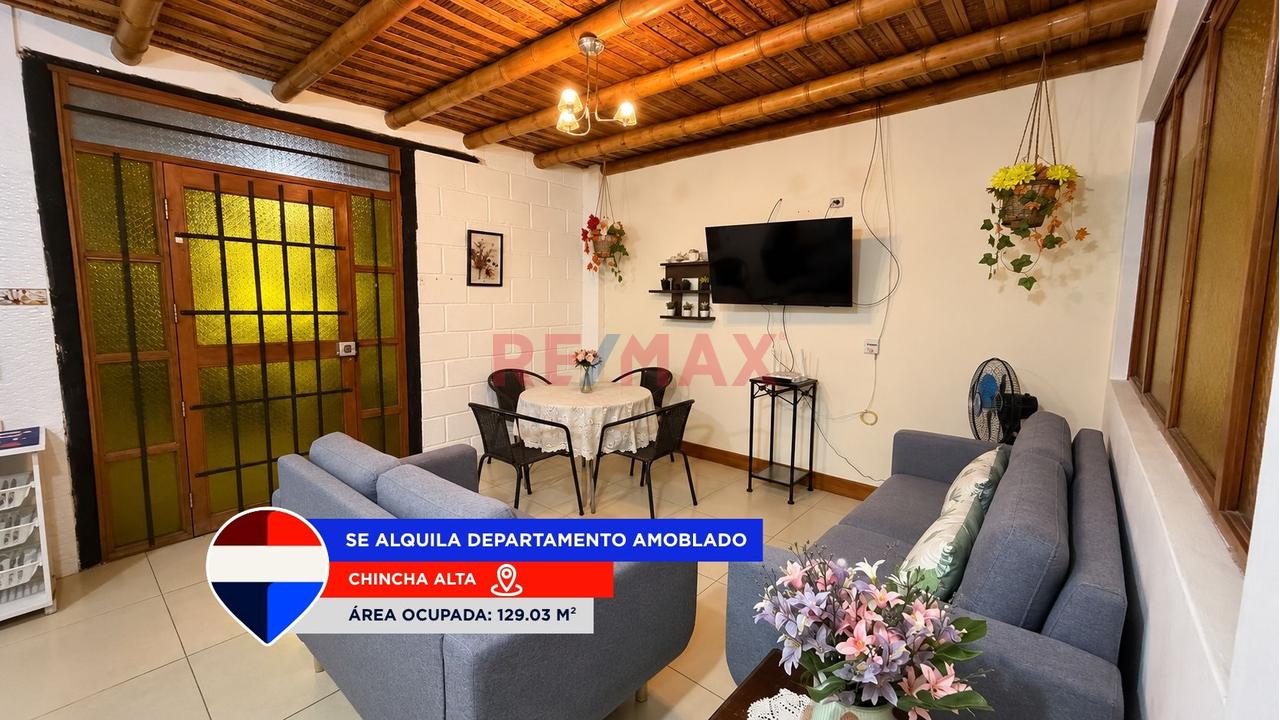 Se Alquila Hermoso Departamento Amoblado Y Equipado En Zona Estratégica — Chincha - 1