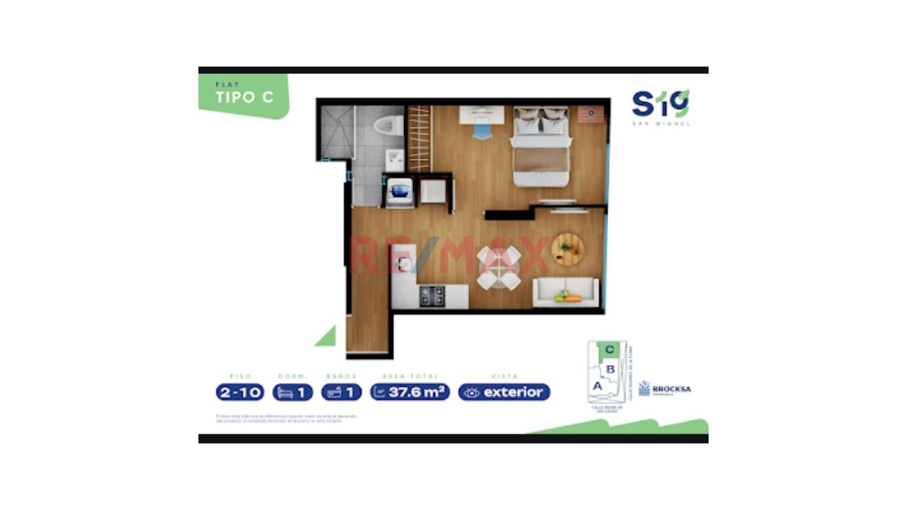 ¡Depa De Estreno En San Miguel! | 1 Dormitorios + Vista Exterior — foto 4