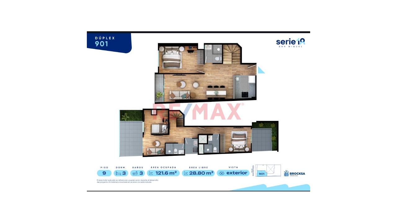 ¡Departamento Duplex De Estreno En San Miguel! | 126 M² + 3 Dormitorios + Terraza — foto 14