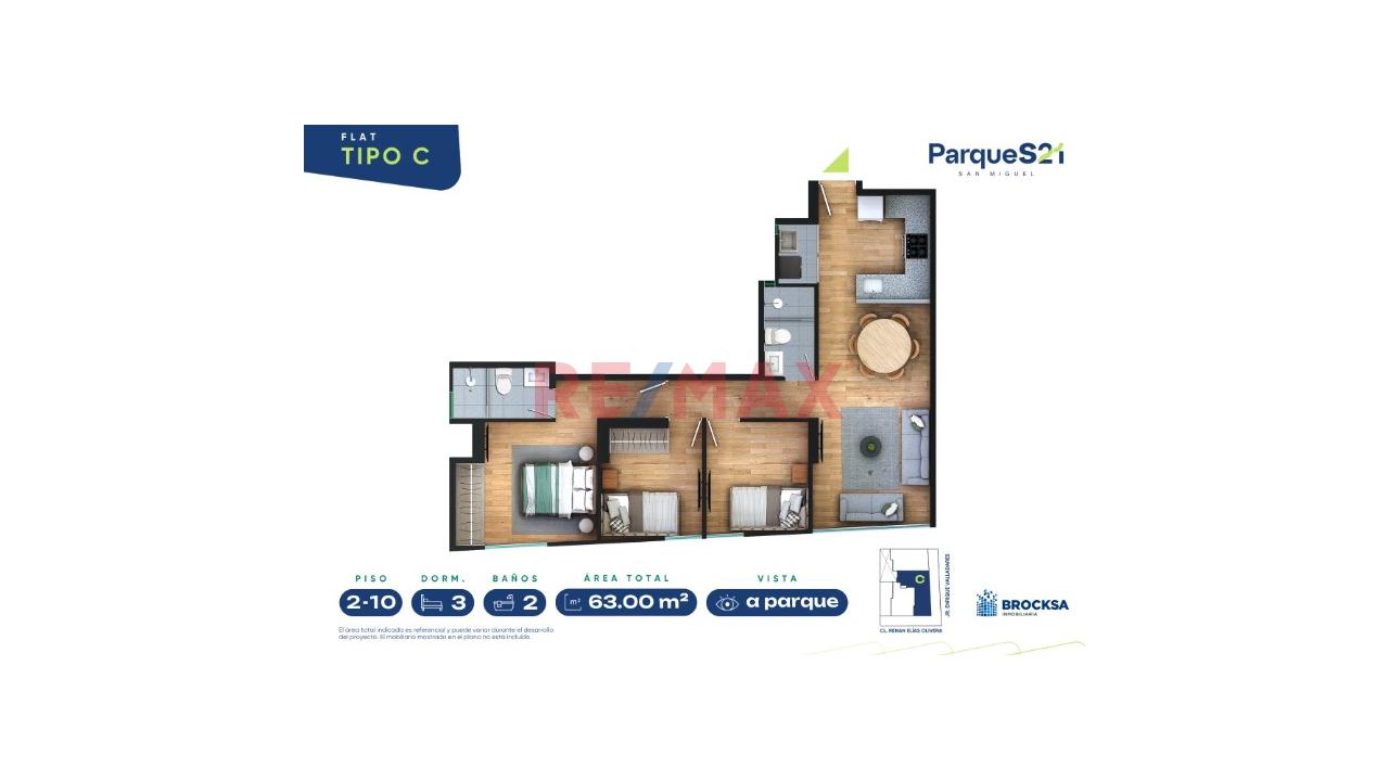 ¡Departamentos De Estreno Frente A Parque En San Miguel! | 3 Habitaciones + Vista Exterior — foto 2