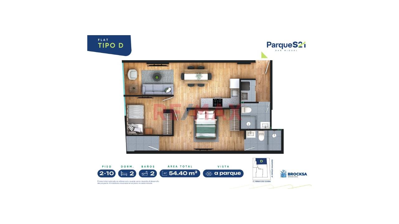 ¡Departamentos De Estreno Frente A Parque En San Miguel! | 2 Habitaciones + Vista Exterior — foto 2