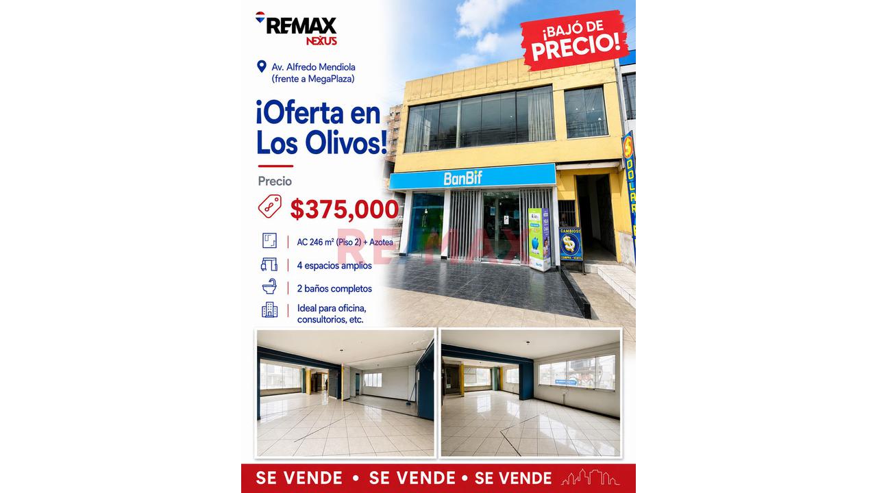 🏢 ¡Inversión Con Gran Potencial En Los Olivos! 🚀 📍 Se Vende 2.º Piso + Azotea Privada