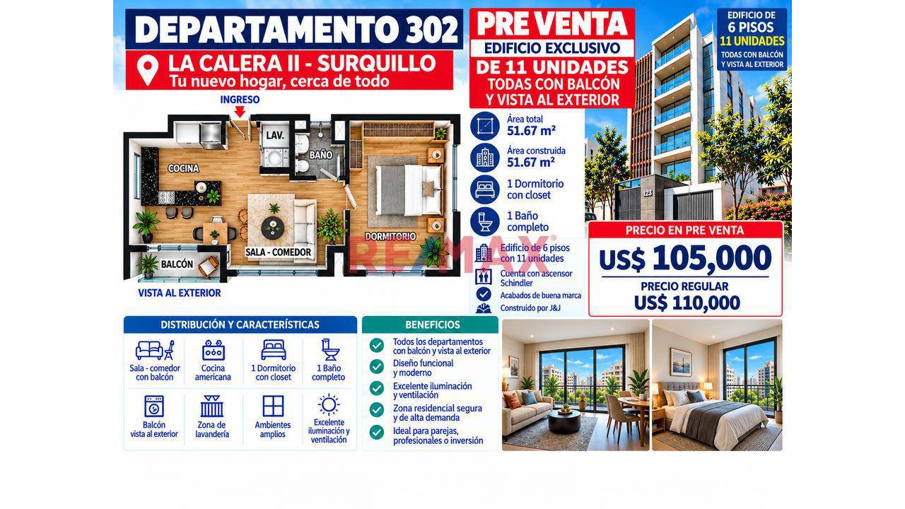 Lindo Proyecto En La Calera De La Merced Ii - Departamento 302 Área 51.67 M2