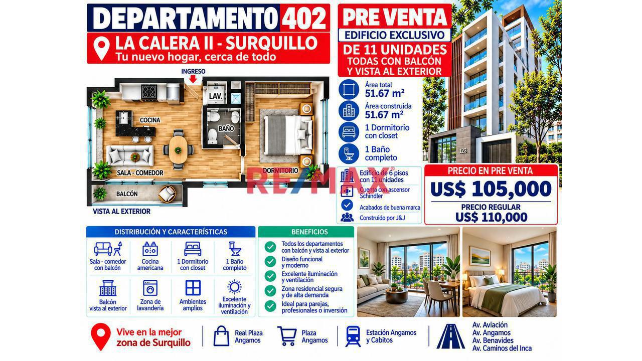Lindo Proyecto En La Calera De La Merced Ii - Departamento 402 Área 51.67 M2
