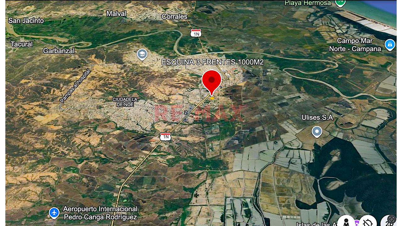 Vendo Terreno En Venta De 1,000 M² – Av Los Cedros - Esquina Con 3 Frentes | Tumbes - La Alborada - 3