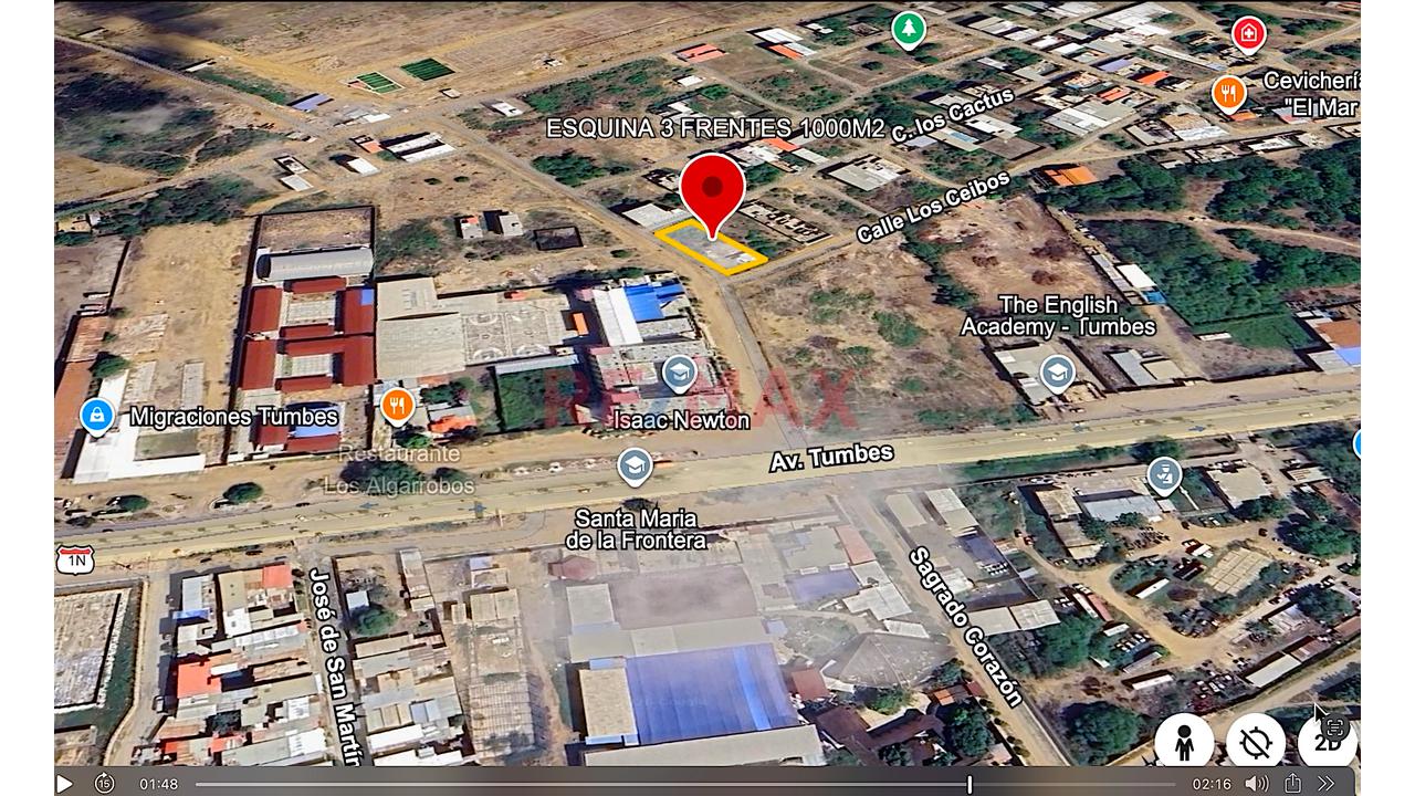 Vendo Terreno En Venta De 1,000 M² – Av Los Cedros - Esquina Con 3 Frentes | Tumbes - La Alborada - 6