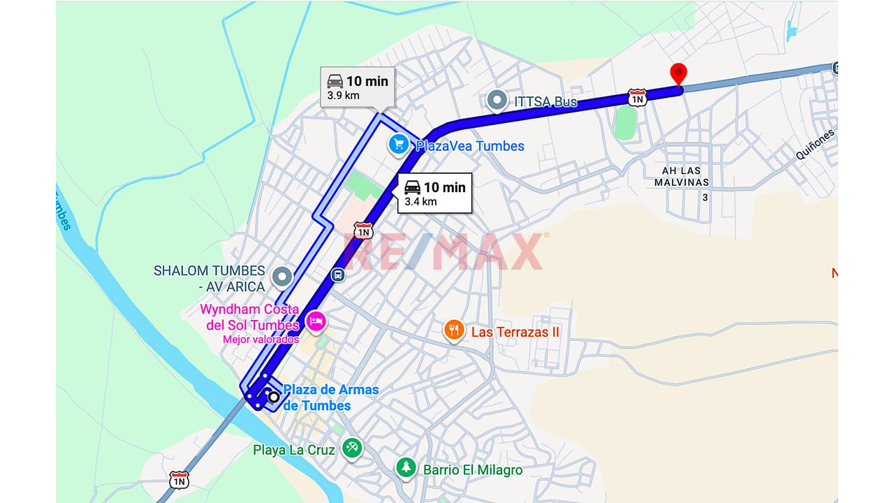 Vendo Terreno En Venta De 1,000 M² – Av Los Cedros - Esquina Con 3 Frentes | Tumbes - La Alborada - 7