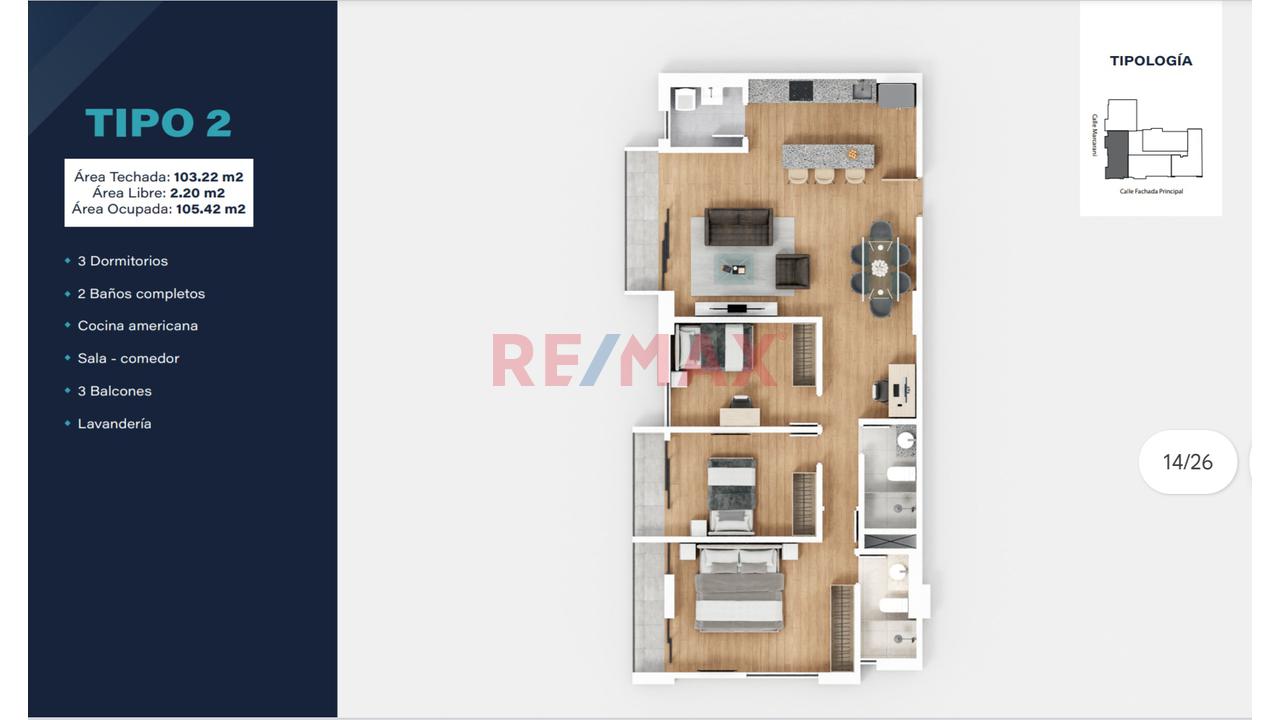 Proyecto Residencial Aura - Sachaca, Flat 202 - 3