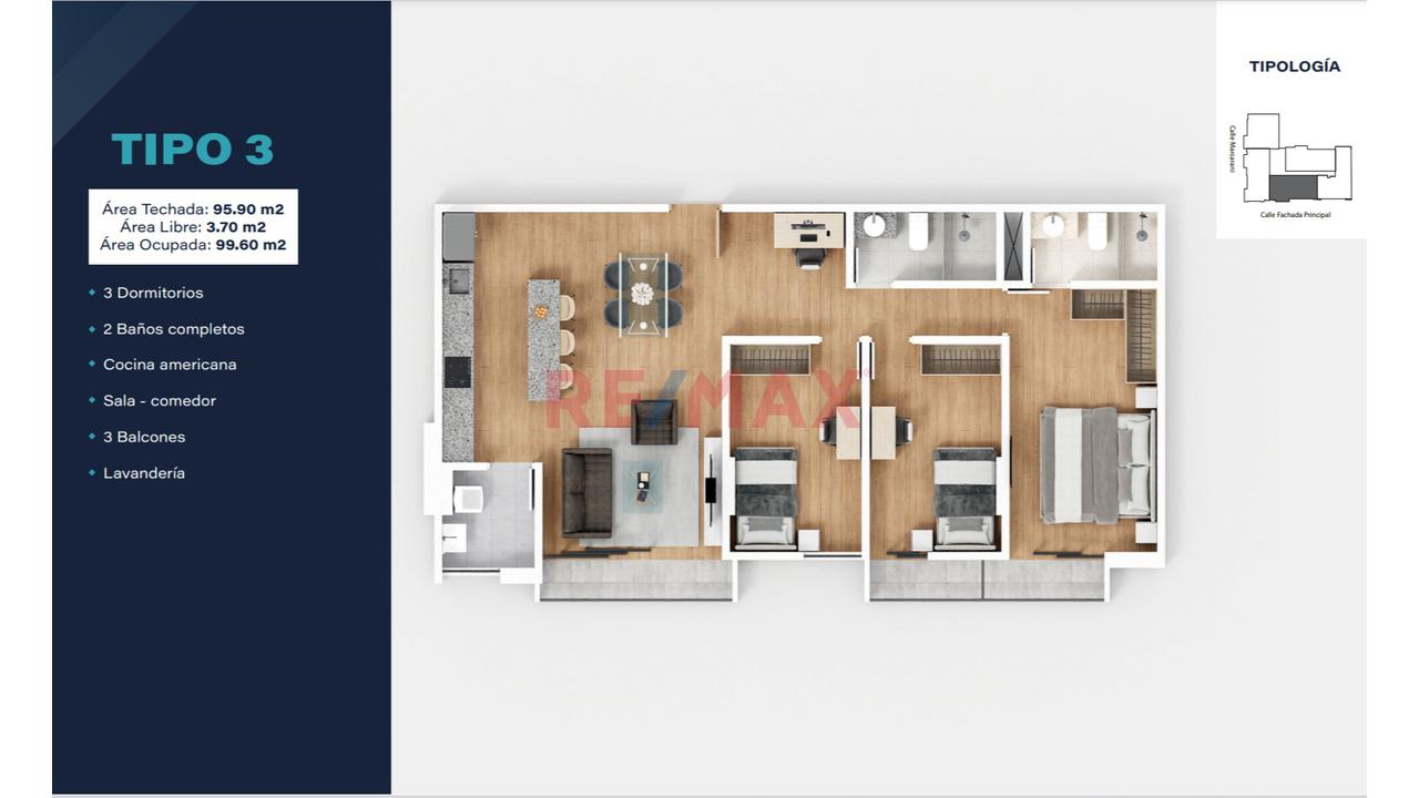 Proyecto Residencial Aura - Sachaca, Flat 403 - 3