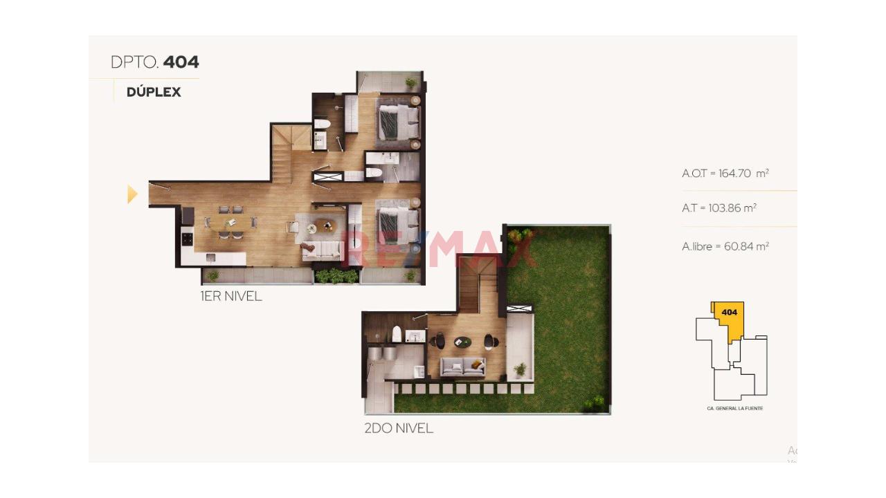 Departamento Dúplex 404 – 164.70 M2 Con Amplia Terraza Y Jardín Privado — foto 2