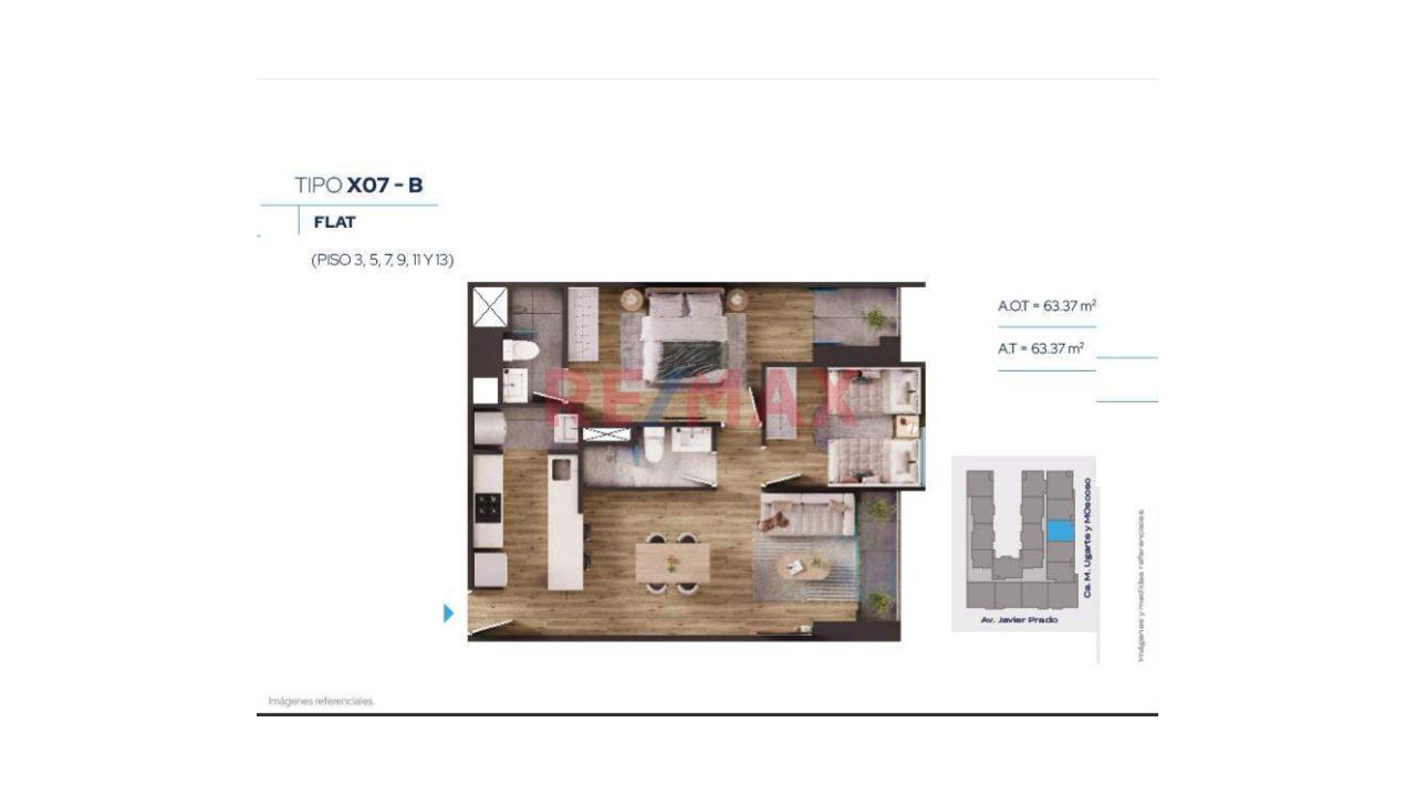 Moderno Flat De 2 Dormitorios ($63.37\Text{ M}^2$) | Distribución Eficiente En Av. Javier Prado