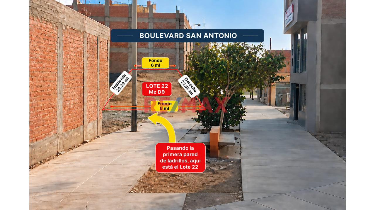 Se Vende Terreno En El Boulevard San Antonio