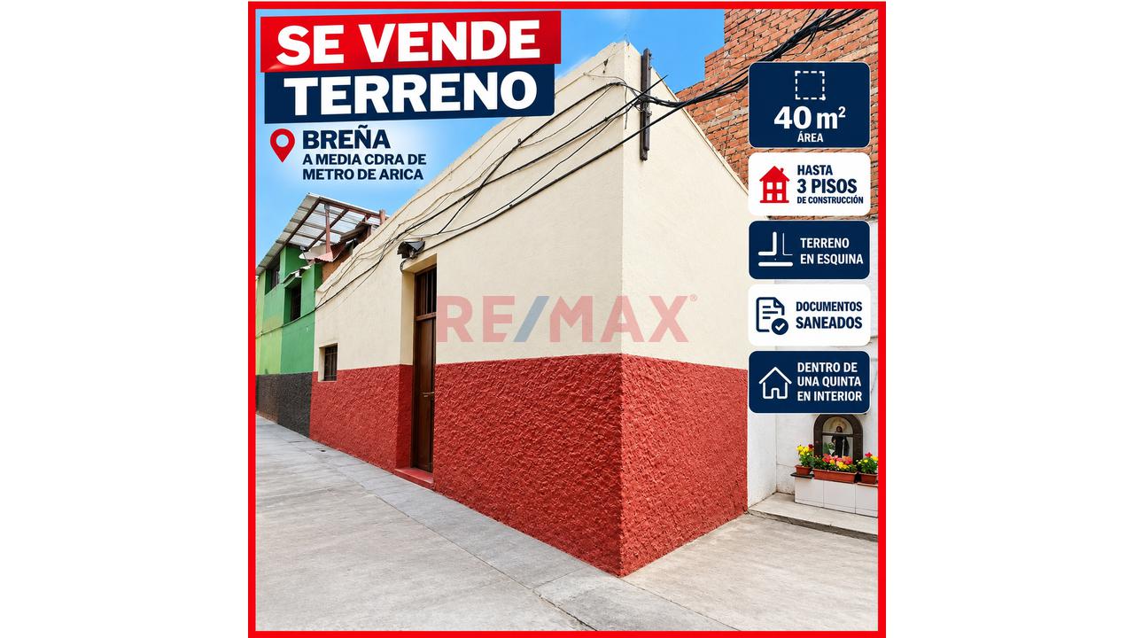 Vendo Terreno Interior Quinta En Breña