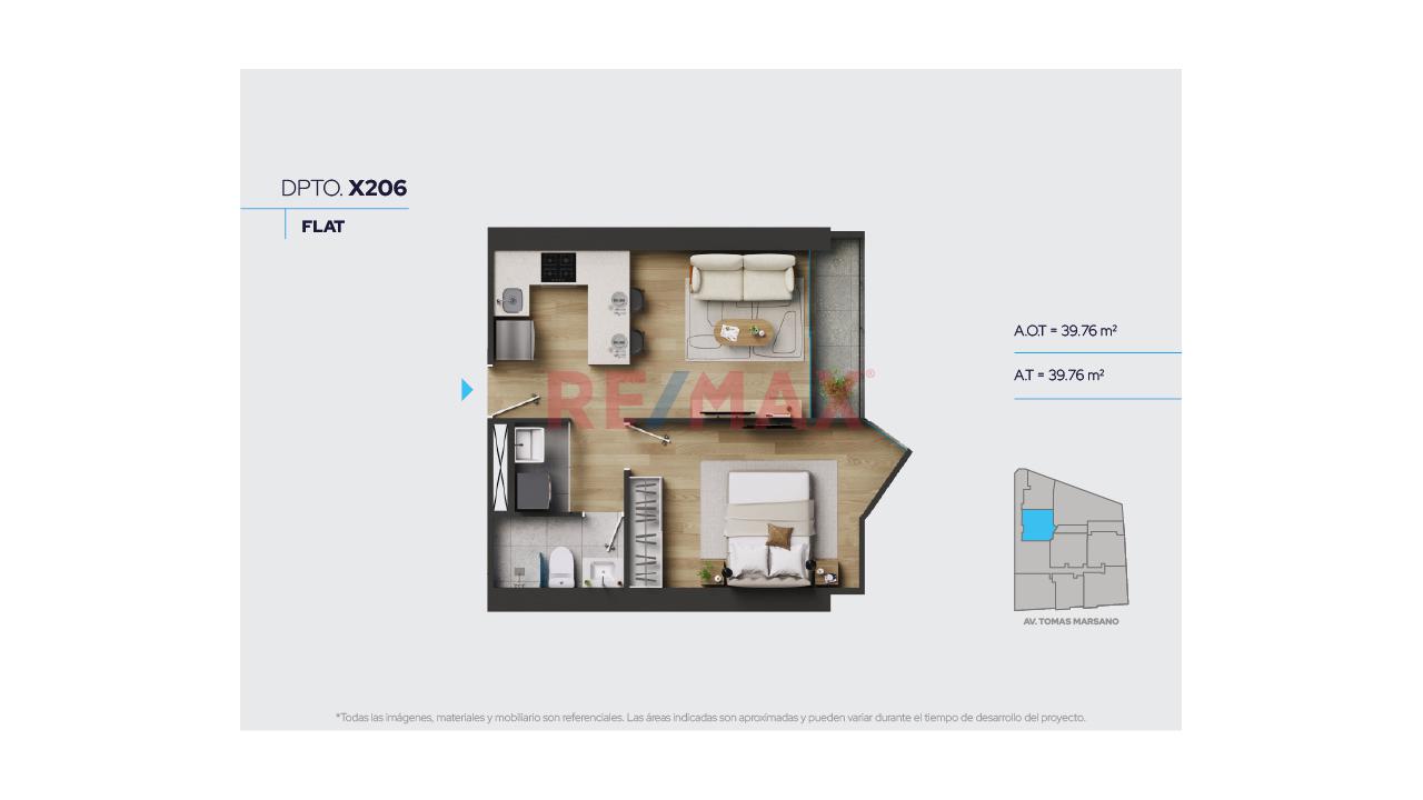 Depa 1 Dormitorio - Venta De Estreno (Proyecto) Frente A Mall Plaza Angamos — foto 3
