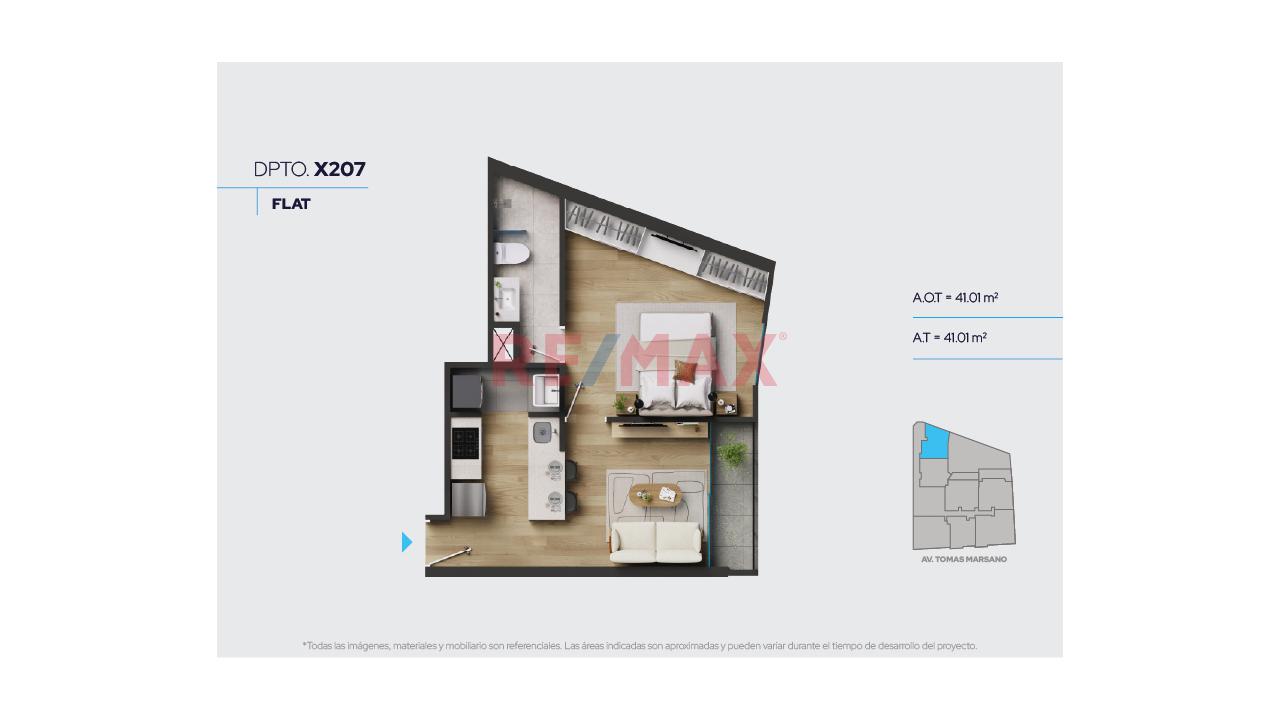 Depa 1 Dormitorio - Venta De Estreno (Proyecto) Frente A Mall Plaza Angamos — foto 2