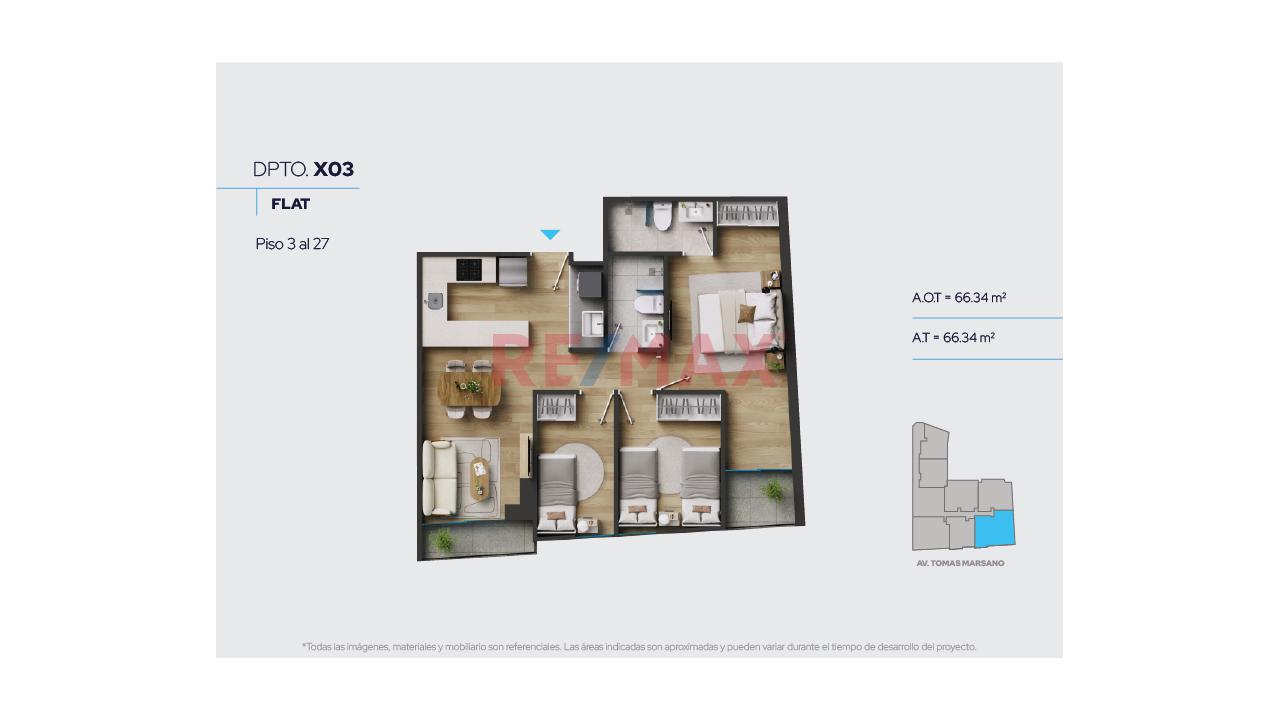 Depa 3 Dormitorios - Venta De Estreno (Proyecto) Frente A Mall Plaza Angamos — foto 3