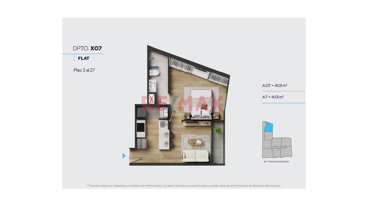 Depa 1 Dormitorio - Venta De Estreno (Proyecto) Frente A Mall Plaza Angamos — foto 2
