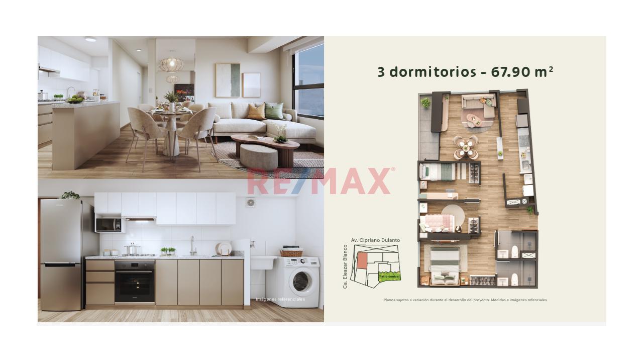Departamento De Estreno En Pueblo Libre De 3 Dormitorios Cerca A La Marina