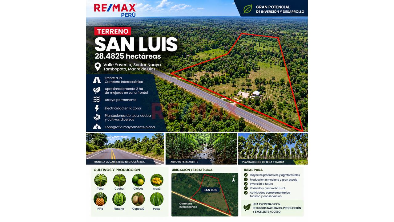 Terreno De 28.48 Ha Frente A La Carretera Interoceánica – Valle Yaverija, Tahuamau - Iñapari - Madre De Dios” - 1