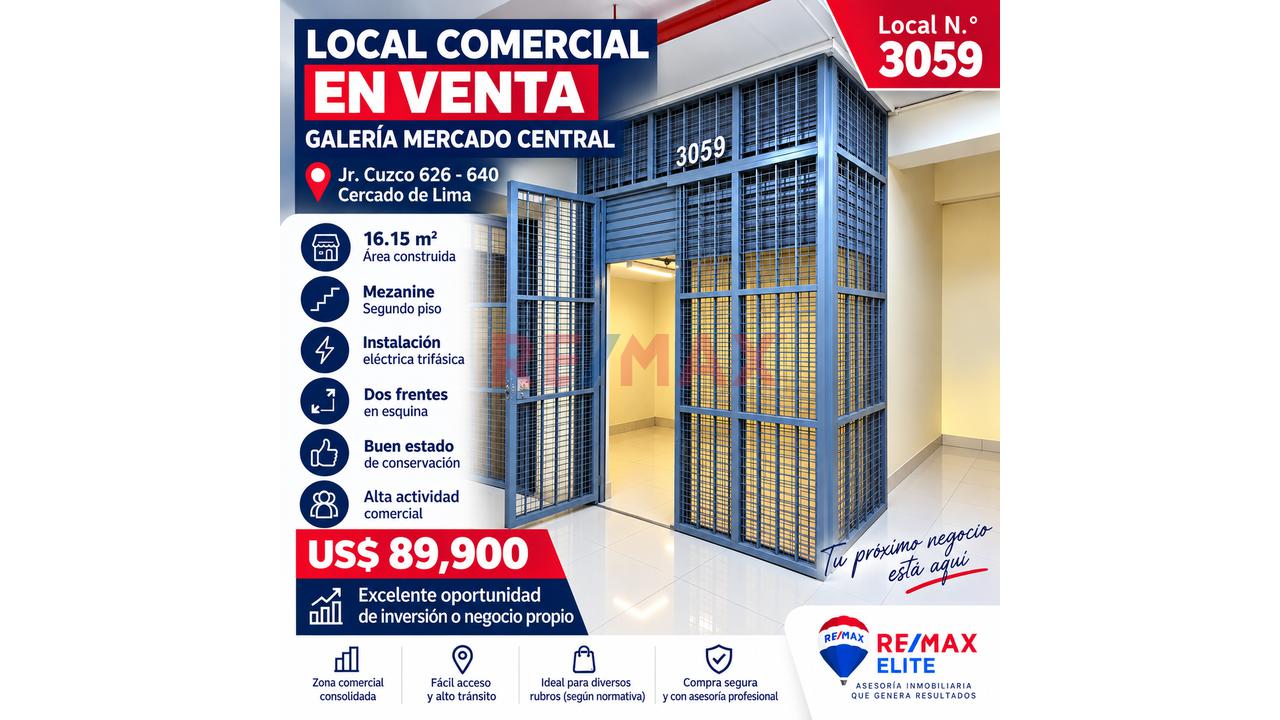 🏢🔥 ¡Oportunidad De Inversión En El Centro De Lima! 📍 Local En Venta – Galería Mercado Central - 10